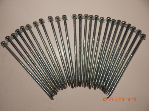 HEX WASHER HEAD #14  X 6  SELF DRILLING TEK SCREWS  IHW  ZINC 25 PCS NEW