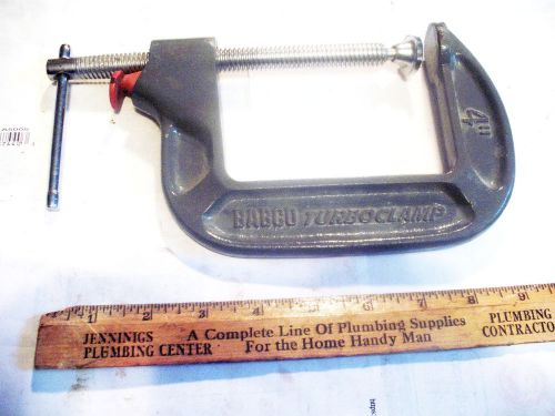 old used tools  heavy duty C clamp  4&#034;  capacity Mabco  Turbo-clamp