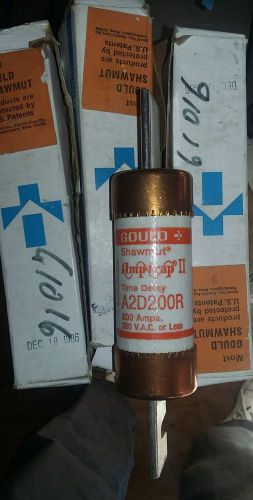 Lot of 3 new GOULD SHAWMUT FUSE A2D200R 200AMP 250V AC