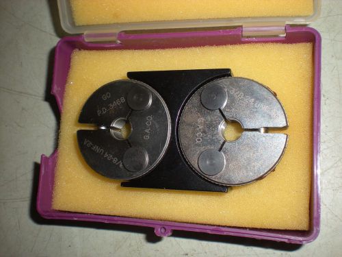 G.A. Co.  3/8-24 UNF-2A Go-No Go Thread Ring Gage Set