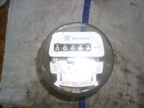 Vintage Westinghouse Electric Kilowatt Hour Meter Type D2S-5U 15amp 115-230 Volt