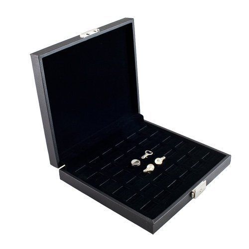 Ring display case new jewelry storage case locks wide slots for 36 rings for sale