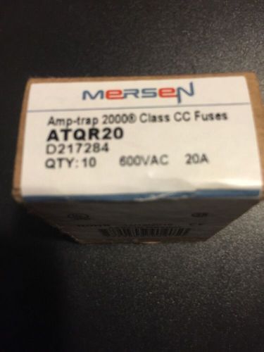 New 10pc ATQR20  Ferraz Shawmut 20 Amp Fuses Bussmann LP-CC-20 Class CC 600V NIB