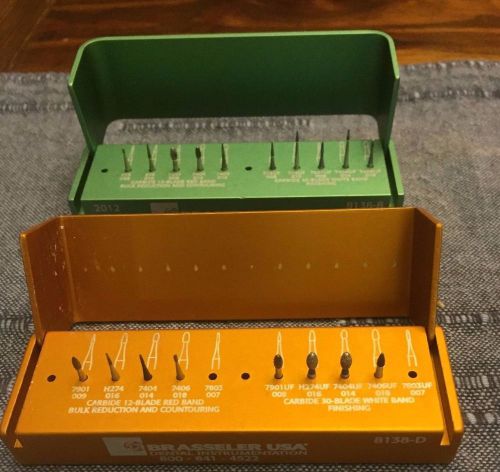 BRASSELER USA dental bur blocks ANT AND POST COMPOSITE FINISHING + some burs