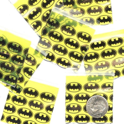 200 Batman baggies 1.5 x 1.5&#034;  mini ziplock bags Apple reclosable 1515