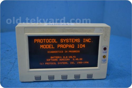 PROPAQ PROTOCOL 104EL MULTI PARAMETER PATIENT MONITOR @ (118572)