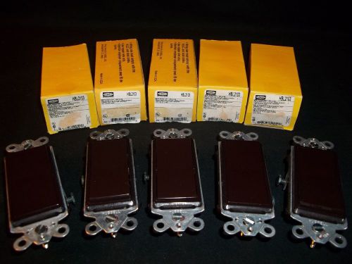 LOT OF 5 HUBBELL HBL2103 THREE WAY ROCKER SWITCH 15AMP NIB NOS VINTAGE L@@K