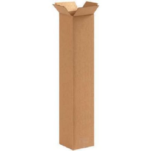 Corrugated cardboard tall shipping storage boxes 4&#034; x 4&#034; x 20&#034; (bundle of 25) for sale