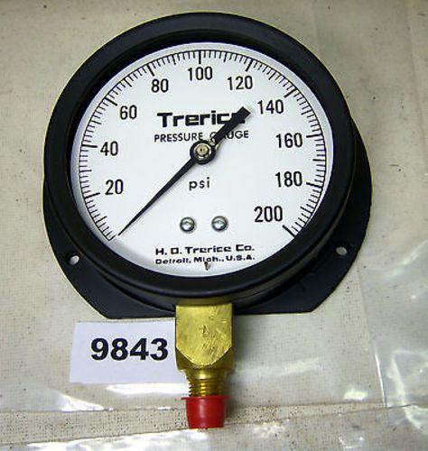 (9843) trerice pressure gauge 1/4&#034; npt 52-2216 black for sale