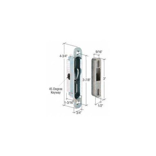 CRL 3/4&#034; Wide Mortise Lock and Keeper with 3-7/8&#034; Screw Holes for Pennco Doors