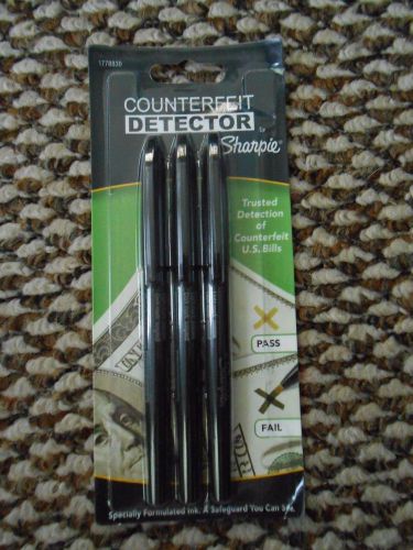 Sharpie Counterfeit Money Detector Marker, NEW Pack of 3, Sharpie Markers