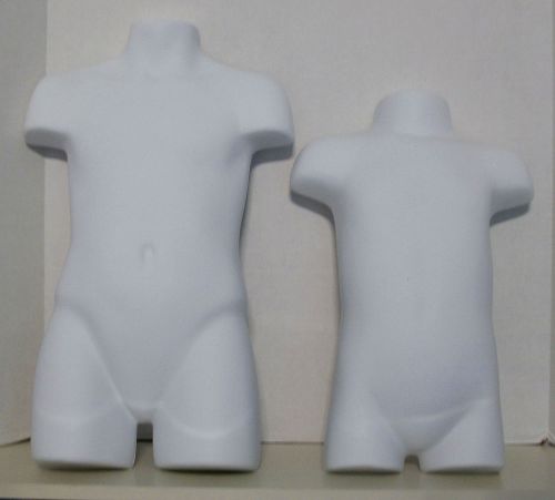 CHILD &amp; INFANT HALF MANNEQUINS INJECTION MOLD PLASTIC Hangs Lt Weight Practical