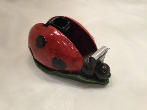 Ceramic ? Resin? Metal?  LADYBUG Decorative Tape Dispenser CUTE!! Desk office