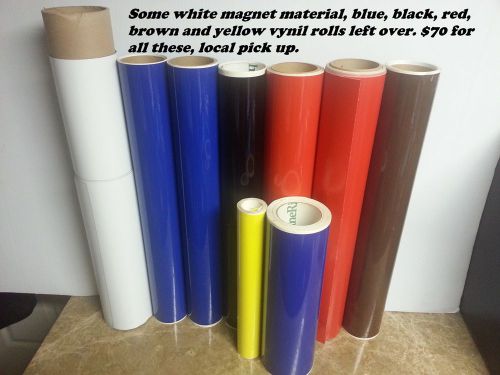 Vinyl Rolls HUGE LOT Bundle Sign Making Film Many Colors + Transfer Tape