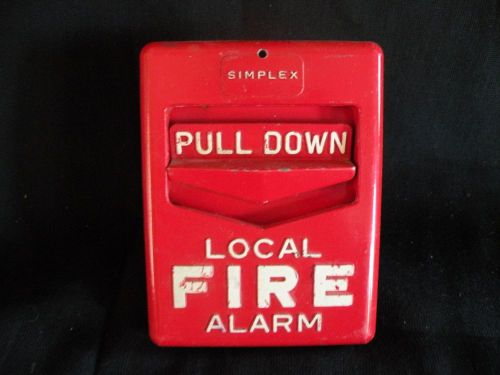 VINTAGE SIMPLEX MANUAL PULL DOWN LOCAL FIRE ALARM