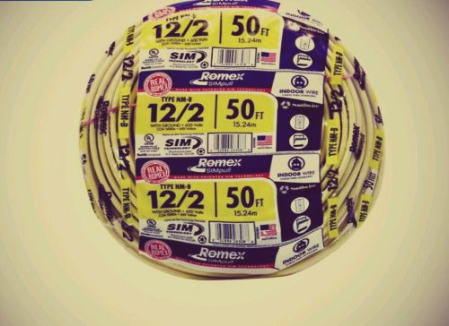 Romex 50 Ft. 12/2 Solid CU SIMpull NM-B Gauge Indoor Residential Electrical Wire