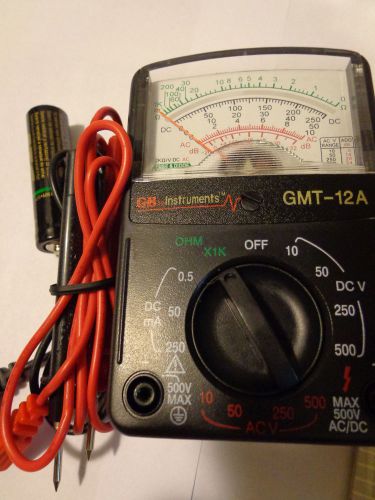 Gb electrical gmt-12a 5-function 16-range analog multitester for sale