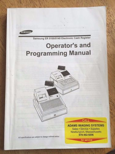 Samsung ER 5100 5140 Operator&#039;s and Programming Manual