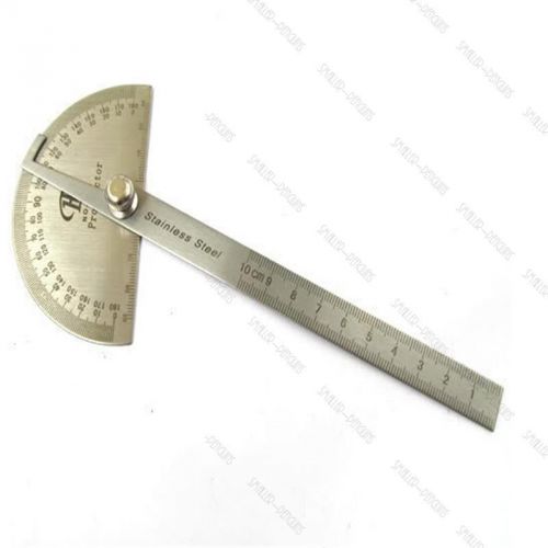 New economic stainless steel round rotary protractor angle ruler measuring tool for sale