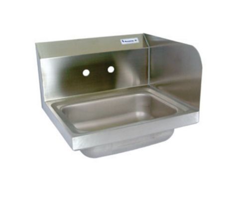 14&#034; x 10&#034; Stainless Steel Hand Sink, 4&#034; w/ Right Side Splash  BBKHS-W-1410-RS