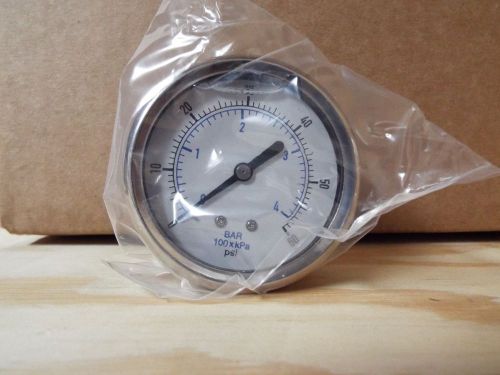 0-60 PSI/bar 2.5&#034; Stainless Brass Center Back Mount Pressure Gauge