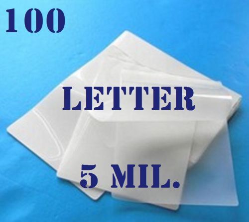 Letter Size 100 PK 5 mil  Laminating Laminator Pouches Sheets 9 x 11-1/2