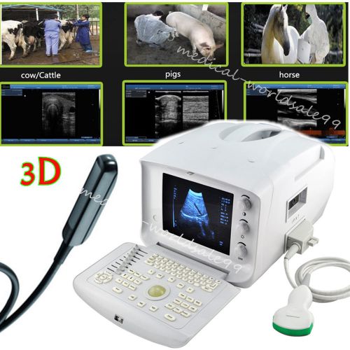 Ultrasonic Ultrasound Scanner 3.5 Mhz Convex+ 7.5mhz Rectal Probes VET New