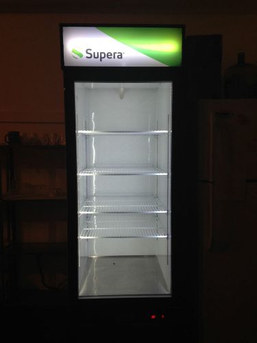 Supera 25 in. Reach In Glass Door Merchandiser Fridge- 23 cu. ft.