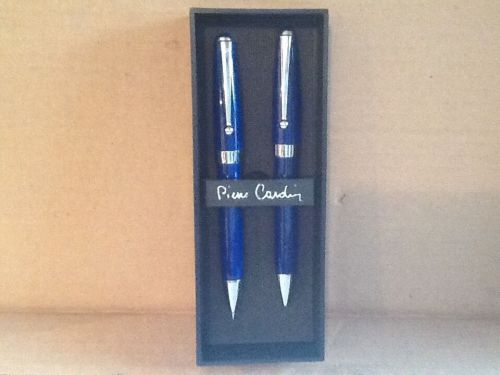 PIERRE CARDIN BLUE PEN SET PARIS NEW YORK