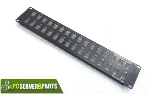 32 port 2u keystone snap-in blank rack mount patch panel cat5e cat6 rj45 19 inch for sale