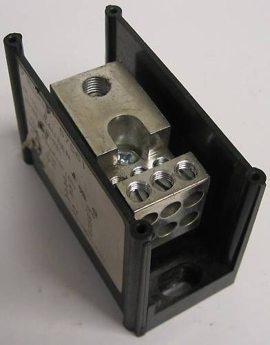 Gould shawmut 2/0-#14 to #2-14 one-pole aluminum power distribution block 67561 for sale