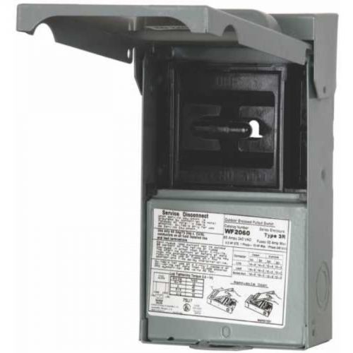 Fusible ac disconnect 60a siemens energy circuit breakers wf2060u 783643356474 for sale