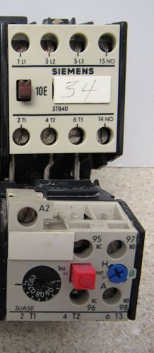 SIEMENS 3TB40 10-0A CONTACTOR/3UA50 00-0J 0,63-1A OVERLOAD RELAY