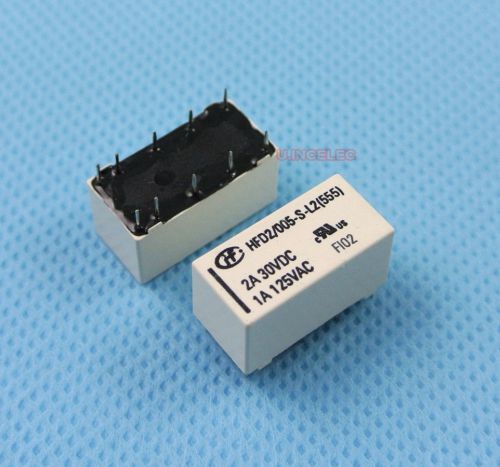 Hongfa signal relay hfd2-012-sl2-d,dpdt,2 coils latching x20pcs for sale