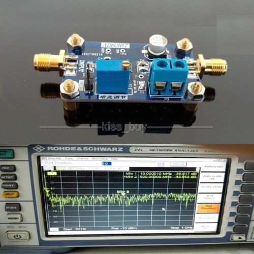 Ad83671-500mhz rf broadband signal amplifier module 45db linear variable gain for sale