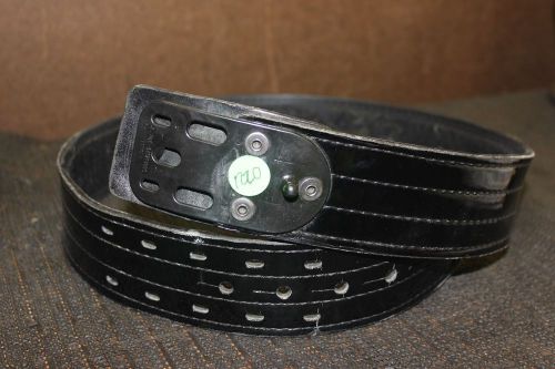 OPM  2.25&#034; Duty BELT BLACK LEATHER 32&#034; WAIST #1220