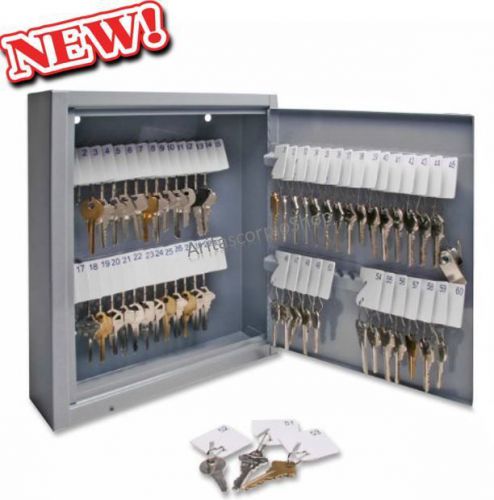 60 Key Hook Cabinet Storage Rack Wall Mount Lock Box Key Tags Security Company