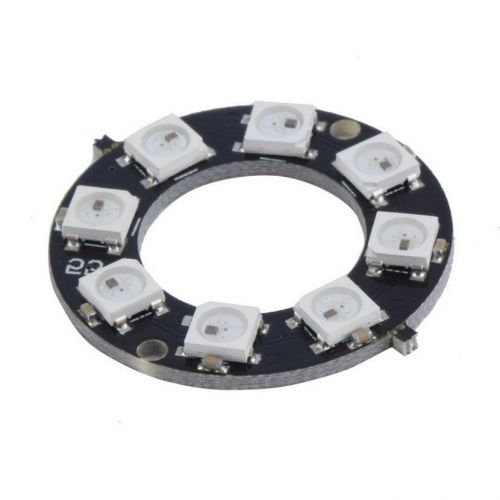 WS2812 8-Bit 5050 RGB LED Lamp Panel Round Ring LED Driver Development Board LO