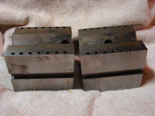 2 MACHINIST V BLOCKS 3&#034; X 2 1/2&#034; X 2 1/2&#034; PRECISION TOOL DIE METAL WORKING LOT 2