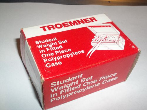 80s vintage brass troemner student weight set orig. box-ex cond! for sale