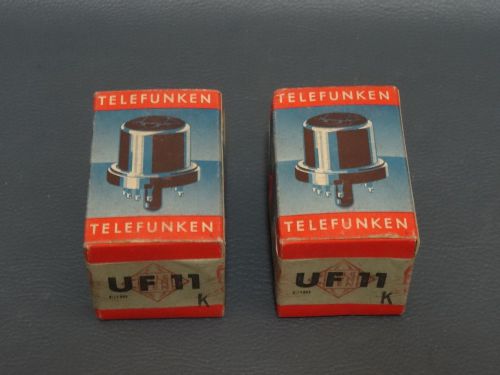 PAIR TELEFUNKEN UF11 VACUUM PENTODE TUBE // NOT OPENED  !!