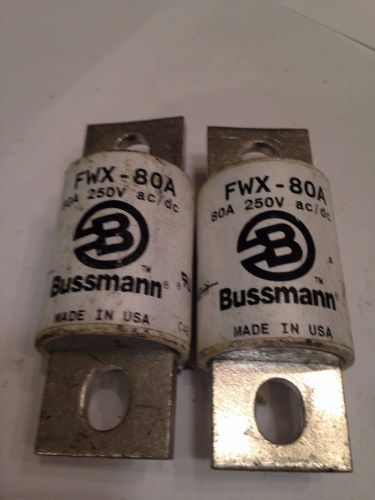 BUSSMAN FWX-80A 250V FUSE LOT OF 2