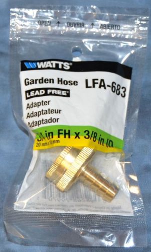 WATTS 3/4 in. x 3/8 in. Lead-Free Brass FGH x Barb Swivel Adapter Model:LFA-683