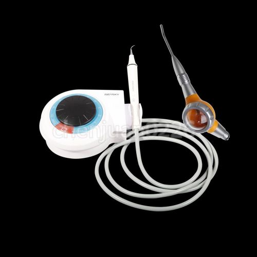 Ultrasonic Dental Piezo Scaler fit EMS WOODPECKER Tips + Air Polisher Prophy 4H