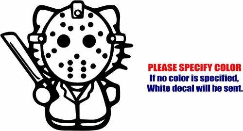 Hello kitty jason voorhees decal sticker jdm funny vinyl  car window bumper 9&#034; for sale