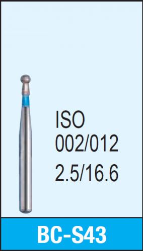 Mani dia-burs bc-s43 ball collar type short shank dental diamond burs 30 pcs for sale