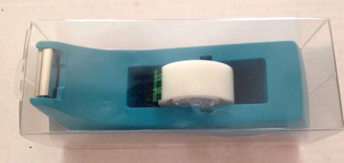 NEW SCOTCH TEAL BLUE SCOTCH TAPE DISPENSER &amp; TAPE, WORK HOME OFFICE SUPPLIES