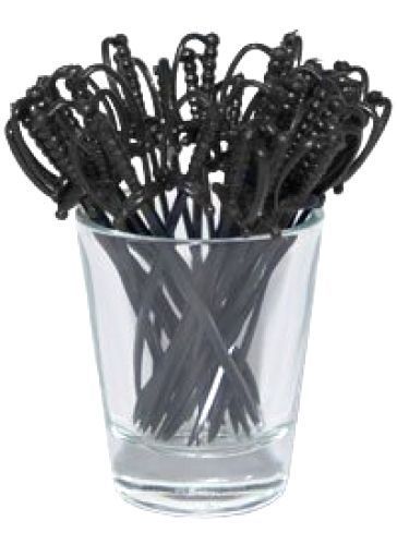 A Barproducts Sword Cocktail Picks (Bag of 250), Black Kitchen Dining Glasses