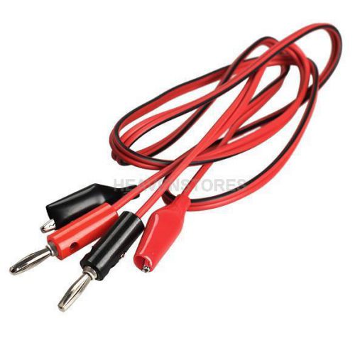 1 Pair Alligator Testing Cord Lead Clip to Banana Plug for Multimeter Test  hv2n