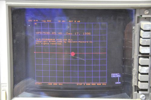 HP Agilent Keysight 8753D-011 RF Vector Network Analyzer For Parts